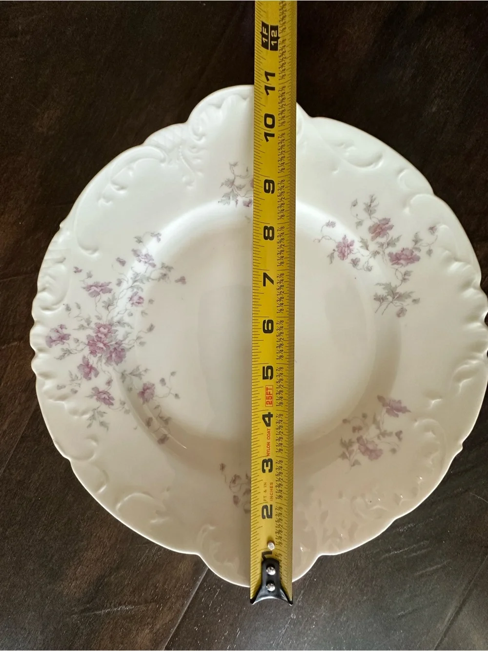 Antique Austria Floral Plate “Bridal Rose” pattern